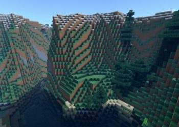 Mountains from Vanilla Shaders for Minecraft PE
