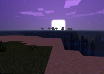 Sunset from ESTN Shader for Minecraft PE