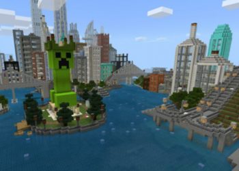 Top View from New York City Map for Minecraft PE