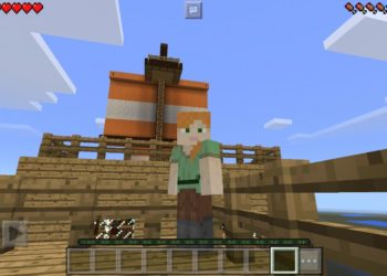 Steve in the House from Stampys Lovely Map for Minecraft PE