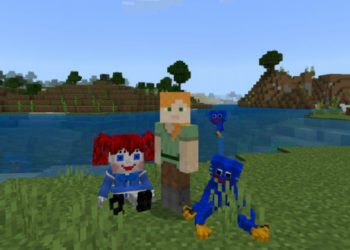 Steve and Toys from Poppy Playtime Mod Minecraft PE
