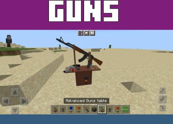 Table from Gun Mod for Minecraft PE