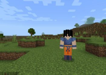 Character from Dragon Ball Mod for Minecraft PE