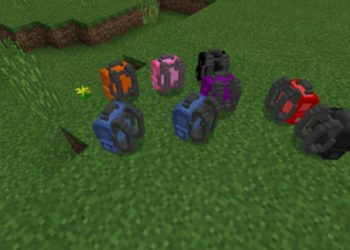 Different Colours from Backpack Mod for Minecraft PE