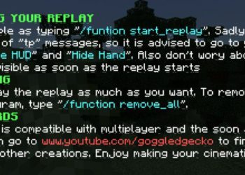 Instruction from Replay Mod for Minecraft PE