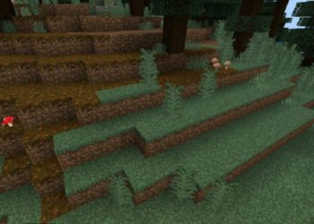 Mushrooms from Better Foliage Mod for Minecraft PE