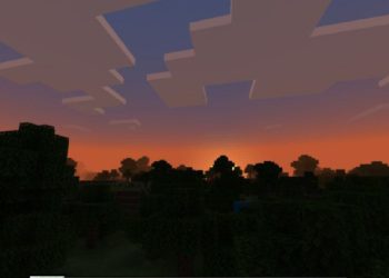 Sunset from Ray Tracing Shader for Minecraft PE