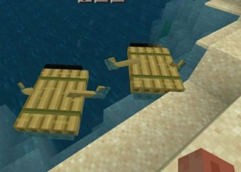 Bamboo Raft from Raft Mod for Minecraft PE