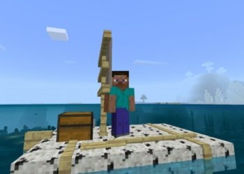 Birch Raft from Raft Mod for Minecraft PE