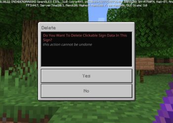 Delete Menu from Signs Mod for Minecraft PE