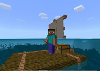 Jungle Raft from Raft Mod for Minecraft PE