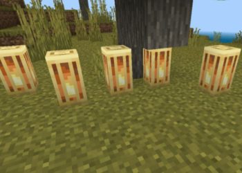 Lanterns from Bamboo Mod for Minecraft PE