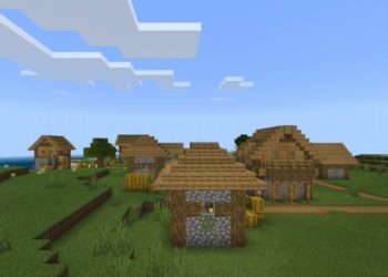 Village from Oldest Texture Pack for Minecraft PE