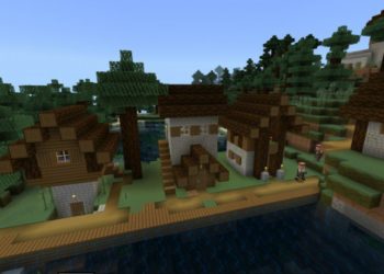 Village from Ray Tracing Texture Pack for Minecraft PE