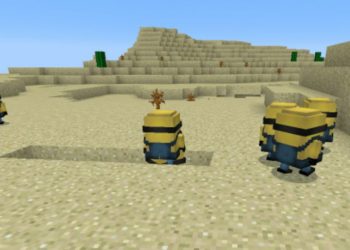 Yellow Minions from Minions Mod for Minecraft PE