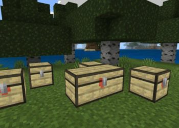 Birch Wood Chest from Chest Texture Pack for Minecraft PE