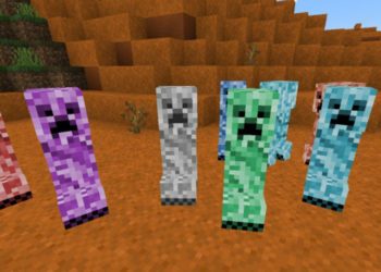 Different Types from Creeper Texture Pack for Minecraft PE