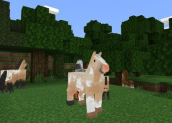 Horses from Animal Texture Pack for Minecraft PE