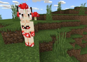 Moshroom Cow from Japanese Texture Pack for Minecraft PE