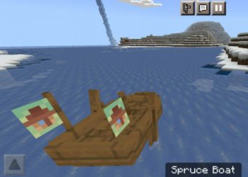 Spruce Boat from Aesthetic Texture Pack for Minecraft PE