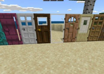 With Windows from Door Texture Pack for Minecraft PE