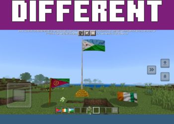 Different Types from Flags Mod for Minecraft PE