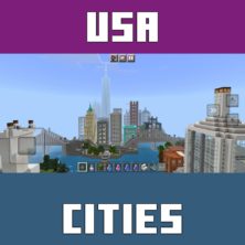 USA Cities Map for Minecraft PE