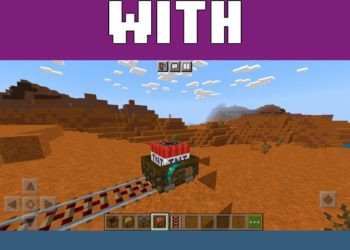 With TNT from Minecarts Mod for Minecraft PE