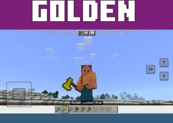 Golden Lumber from Axe Mod for Minecraft PE
