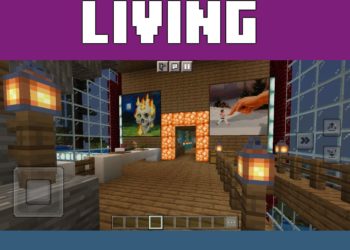 Living Room from Mountain House Map for Minecraft PE