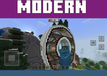 Modern House from Mountain House Map for Minecraft PE
