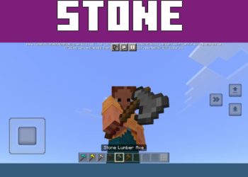 Stone Lumber from Axe Mod for Minecraft PE