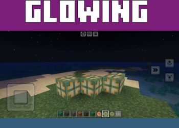 Glowing Blocks from New Update 1.21 Mod for Minecraft PE