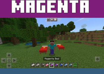 Magenta Bed from Vietnamese Texture Pack for Minecraft PE
