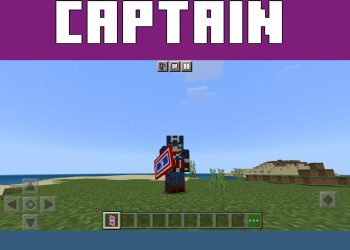 Captain America from USA Mod for Minecraft PE