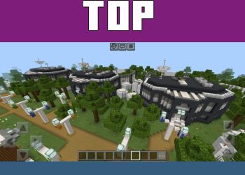 Top View from Africa Map for Minecraft PE