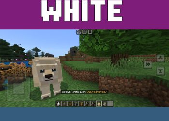 White Lion from Africa Mod for Minecraft PE