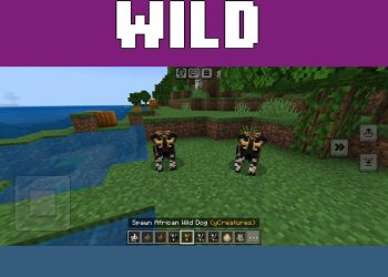 Wild Dog from Africa Mod for Minecraft PE