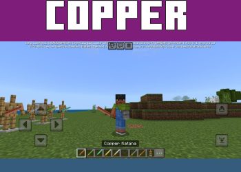 Copper Katana from Katana Mod for Minecraft PE