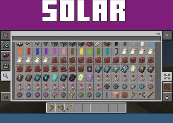 Inventory from Solar Tools Mod for Minecraft PE