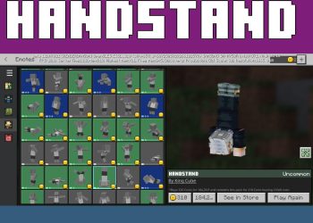 Handstand from 3D Player Texture Pack for Minecraft PE