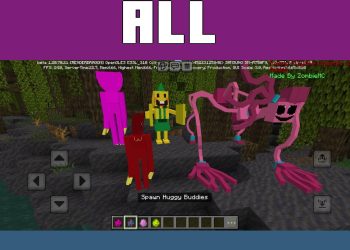 All Monsters from Huggy Wuggy 2 Mod for Minecraft PE