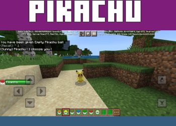 Pikachu from Pokemon 2 Mod for Minecraft PE