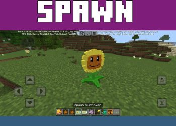 Sunflower from Plants vs Zombies Mod for Minecraft PE