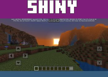 Shiny Sunset from Solar Shader for Minecraft PE