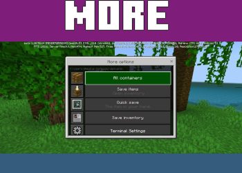 Options from Storage Terminal Mod for Minecraft PE
