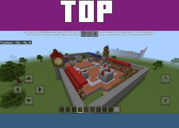 Top View from Clash Royale Map for Minecraft PE