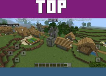 Top View from Straight Line Only Map for Minecraft PE