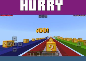Hurry Up from Lucky Block 2 Map for Minecraft PE