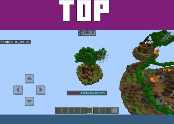 Top View from Sky Wars 2 Map for Minecraft PE